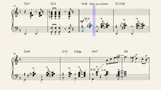 Briellesamba - composition and solo jazz piano arrangement by Benny Golson