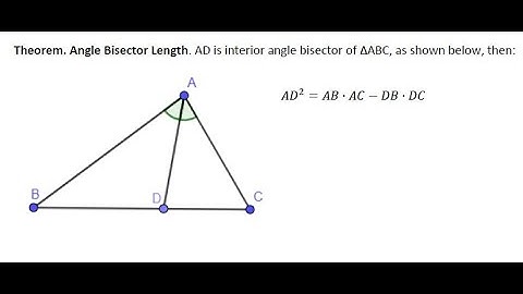 Triangle Angle Bisector Length Formula