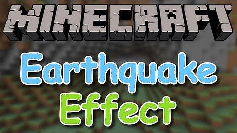 Realistic Earthquake Effect in Vanilla Minecraft
