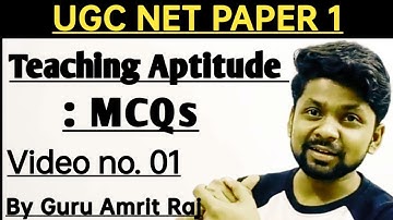 Teaching Aptitude MCQs by Guru Amrit Raj #ugcnetpaper1 #teachingaptitudemcq #teachingaptitude