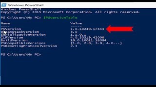 how to check powershell version on in windows 10