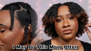 Braidout on Blown Out Hair