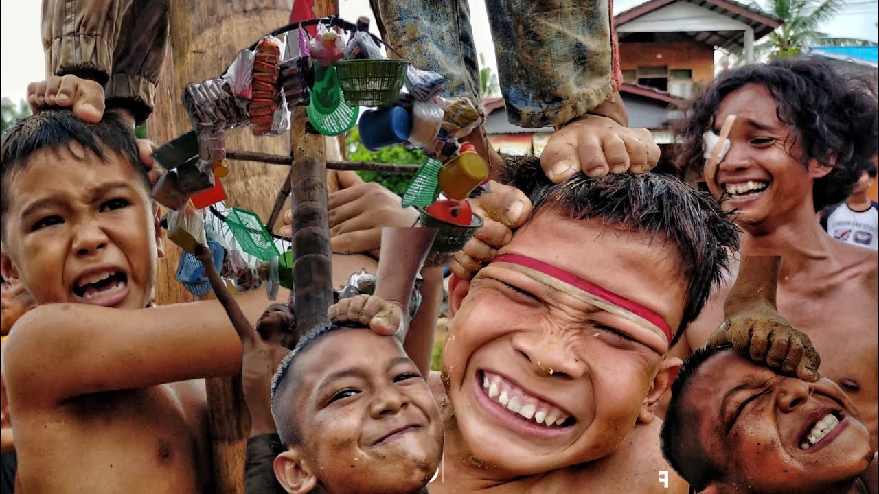 Keseruan Lomba Panjat Pinang Bocil Paling Gokil di Indonesia 😂😂😂
