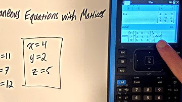 Matrices - Solving Systems on Ti-Nspire