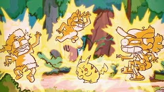 pikachu zaps his friends