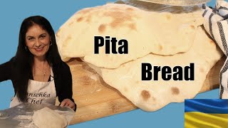 Homemade Cyprus style pita bread