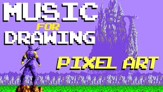 Music for drawing pixel art