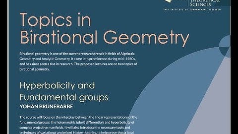 Hyperbolicity and Fundamental groups (Lecture 3)  by Yohan Brunebarbe