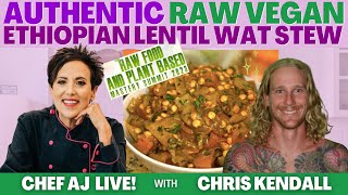 Authentic Raw Vegan Ethiopian Lentil Wat Stew with Chris Kendall RHN screenshot 4