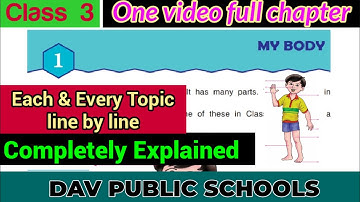 DAV class 3 Science Chapter 1 - My Body