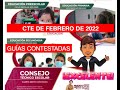 CTE FEBRERO 2022 CUARTA SESIÓN ORDINARIA PREESCOLAR, PRIMARIA Y SECUNDARIA GUÍAS CONTESTADAS