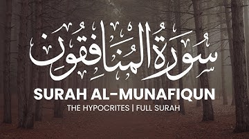 Surah Al Munafiqun - Ahmed Refaat | سورة المنافقون احمد رفعت