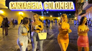 🇨🇴 CARTAGENA COLOMBIA ON A FRIDAY NIGHT WALKING ALONE IN WALL CITY PARTY DISTRICT 2022 [FULL TOUR]