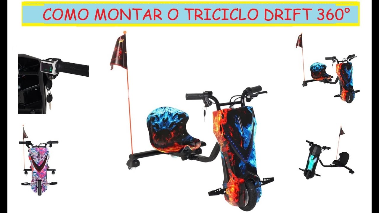 Como Montar a Sensação do momento Triciclo Elétrico Drift 360 Passo a Passo Completo!