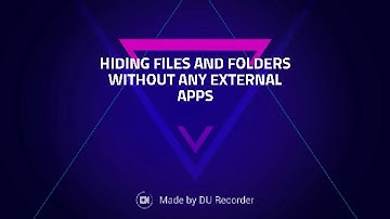 how to hide files in android without using any third party app