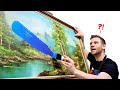 I Painted over GIANT Thrift shop paintings!!