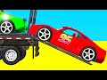 Red Cars Transportation & Spiderman Obstacles Truck Challenge - GTA 5 Mods