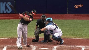 BAL@TB: Davis opens scoring with an RBI double