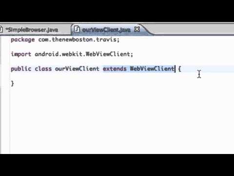 Android Developing Applications Tutorial   91   Set WebView Client for a Brower app