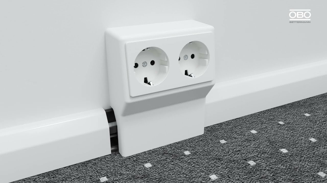 Mounting of skirting trunking SL - OBO Bettermann