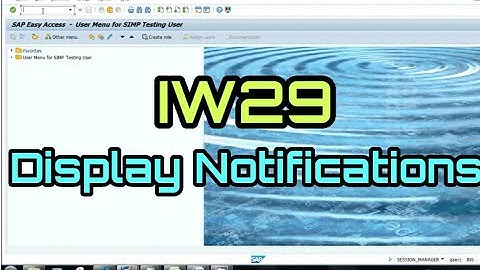 SAP IW29 Display Notifications