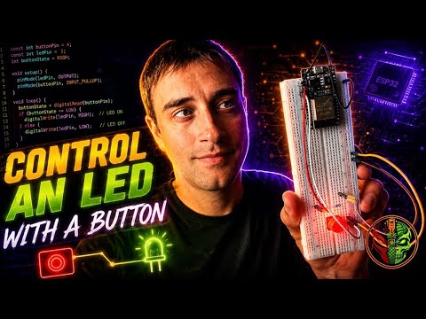 ESP32 Button LED Build (Beginner Starter Kit Tutorial Full Video)