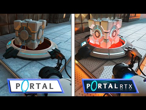 : PORTAL vs PORTAL RTX | Final Gameplay Graphics Comparison | RTX Remix is the Future of Mods