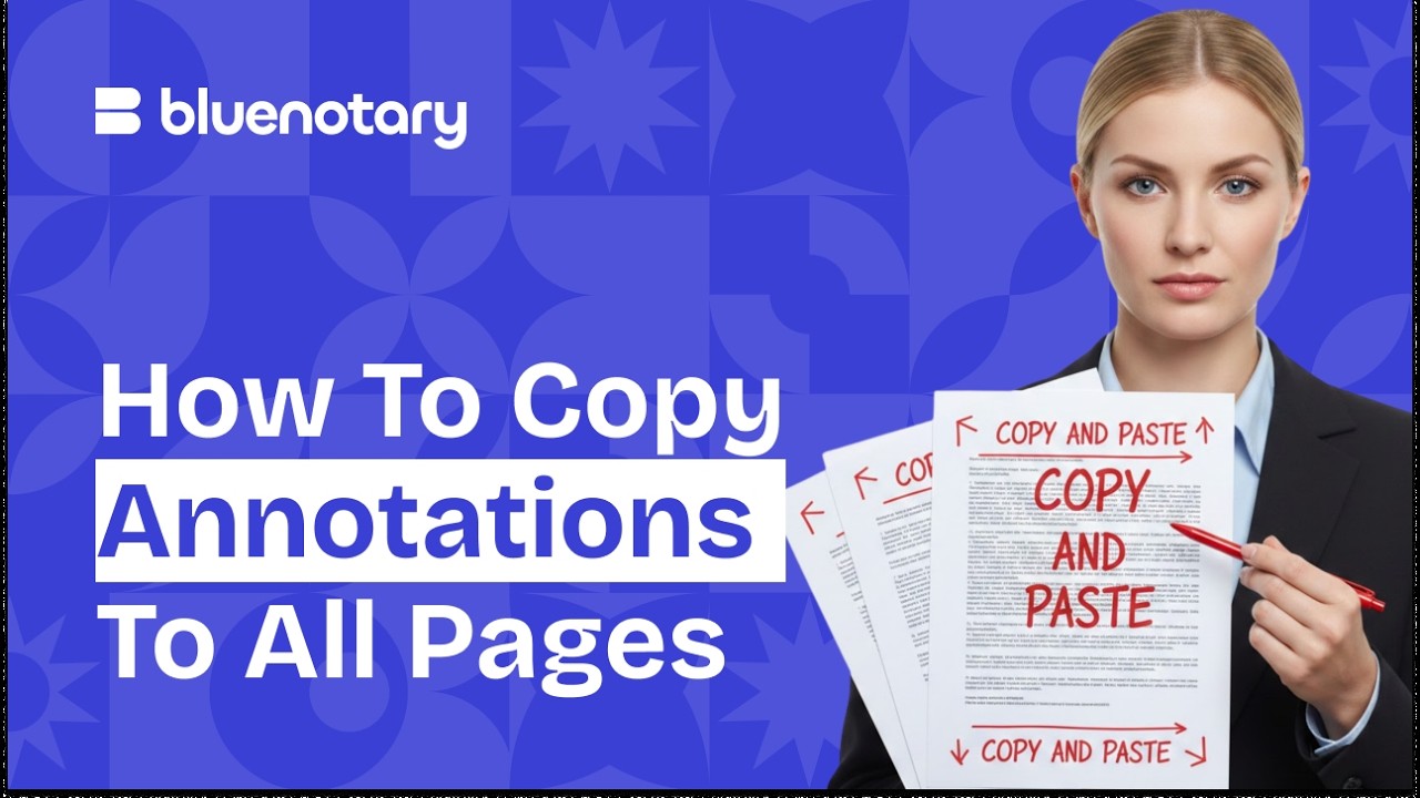Copy Editing Annotation Key How to Copy Annotate to All Pages with 1 Click | BlueNotary - YouTube