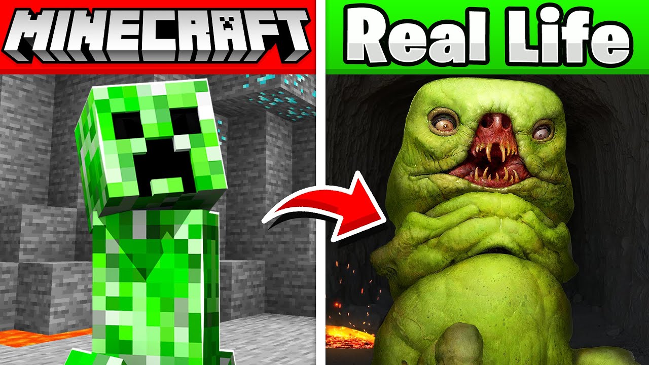 Real Life, Enderman, Creeper, Chewbacca, Mob, Minecraft, reptile