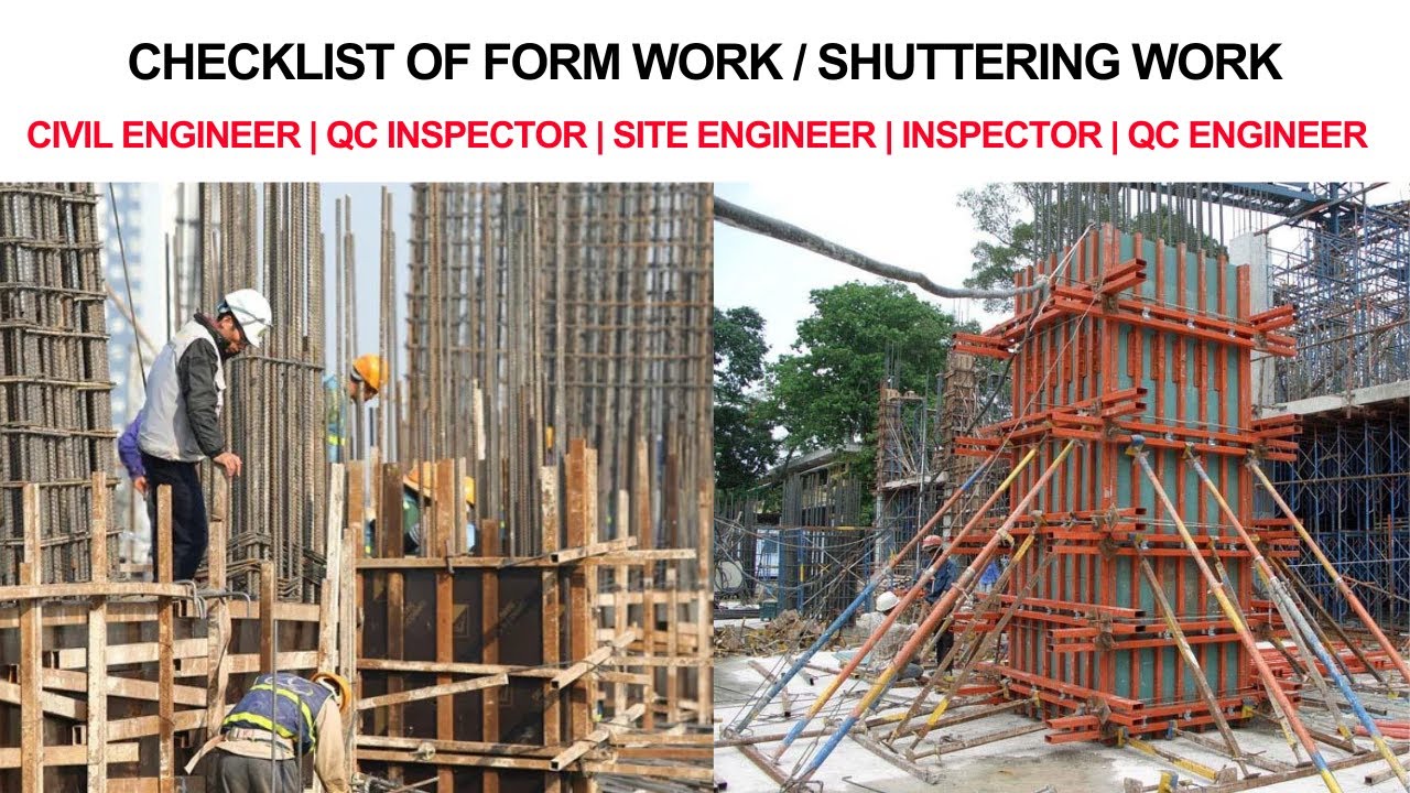 Checklist of Formwork & Shuttering | Formwork & Shuttering Work ...