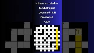 It bears no relation to what’s just been said (3,8) Crossword Clue #crossword #crosswordpuzzles