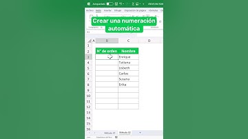 Crear una NUMERACIÓN automática en Excel - Función SI #excel #enriquexls #exceltutorial