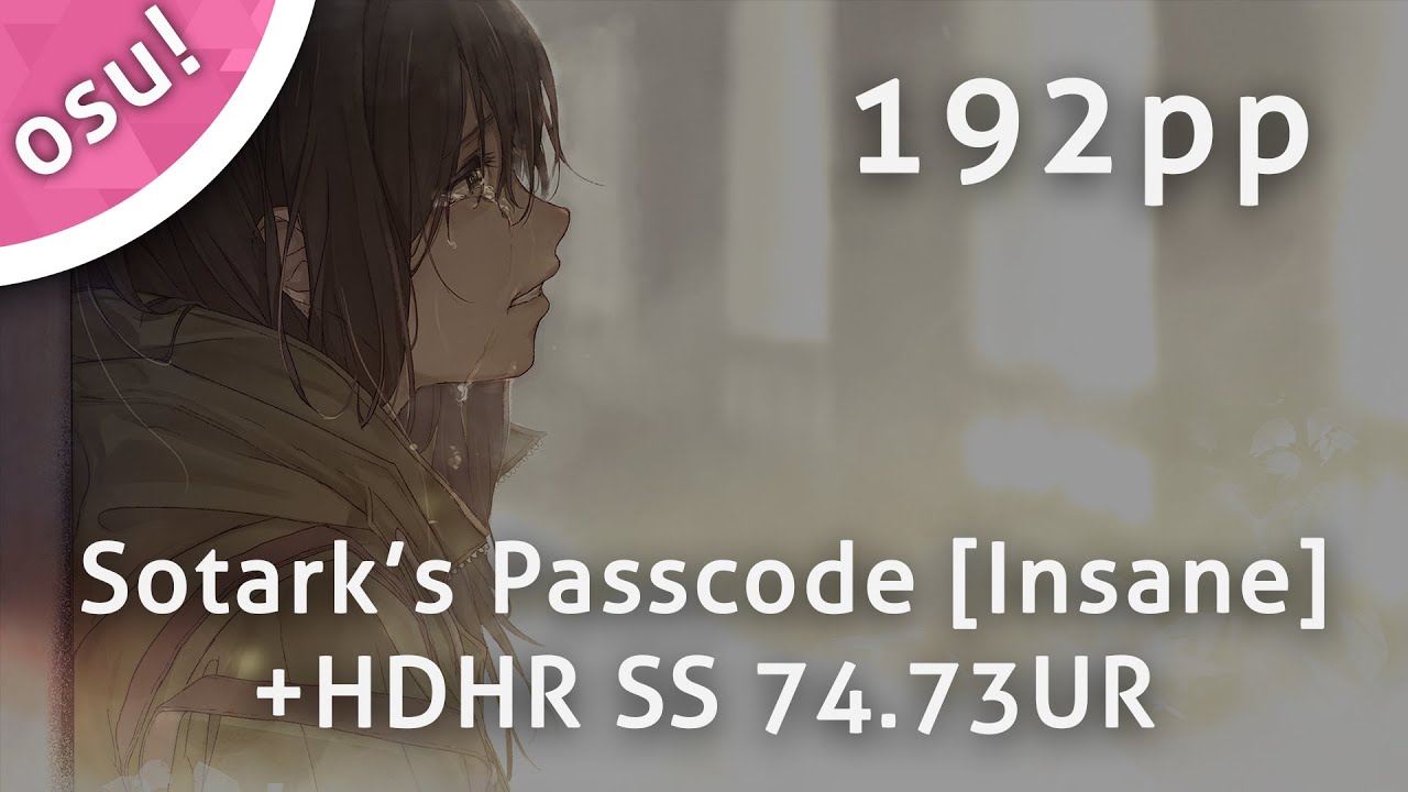 osu! Yasuda Rei - Passcode 4854 -TV edit- [Insane] +HDHR | SS 74.73UR