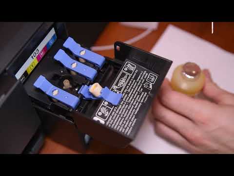 Заправка принтера Epson L3100 / Как заправить принтер не оригинальными чернилами с помощью шприца