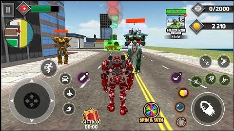 Army Car, Jet & Dragon Robot Limo Car Game - Mech Robot Rescue the City - Android Gameplay