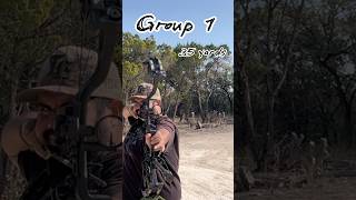 3 groups at 35 yards with my compound bow #archery #sanlida #practice