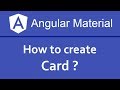 Angular Material Tutorial in Hindi #10 Create Card