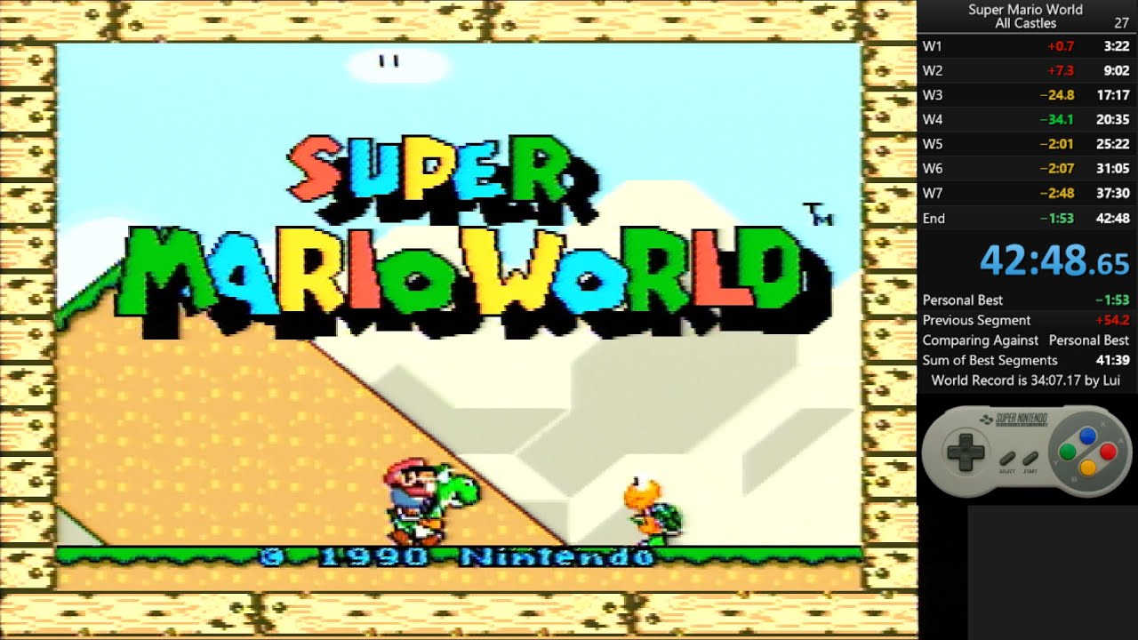 【RTA】スーパーマリオワールド 全スイッチ Super Mario World All Switches #001【SpeedRun ...
