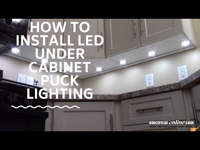 Install Under Cabinet Led Puck Lighting