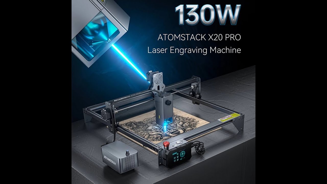 Atomstack X20 Pro 130W Quad-Laser Engraving and Cutting Machine Built ...