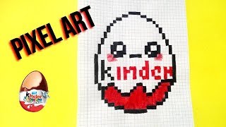 Draw Handmade Pixel Art Como Dibujar Huevo Kinder Kawaii Youtube