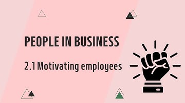 IGCSE Business studies: Chapter 2.1 Motivating employees