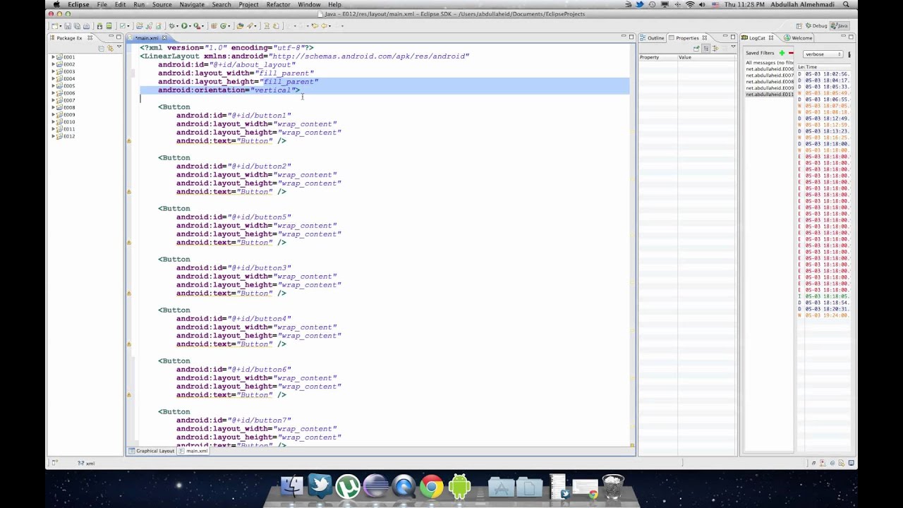 60 شرح الـ GUI Linear Layout الجزء الثالث - YouTube