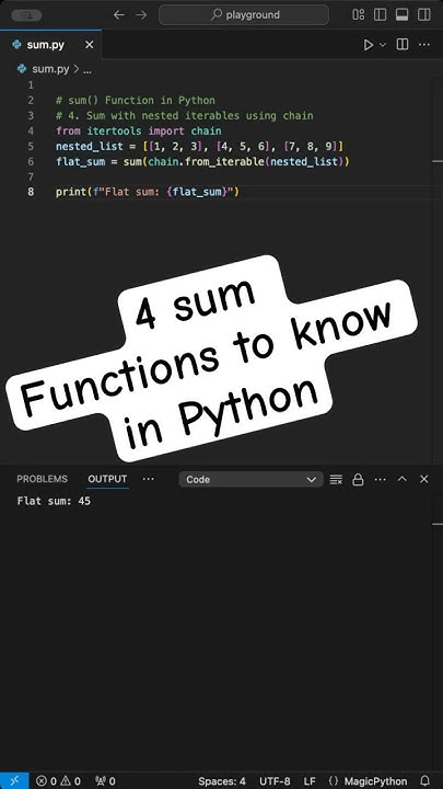 4 sum functions to know in Python #python #coding #programming # ...
