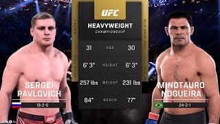 UFC 5 Gameplay Sergei Pavlovich vs Minotauro Nogueira
