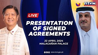 Presentation of Signed Agreements