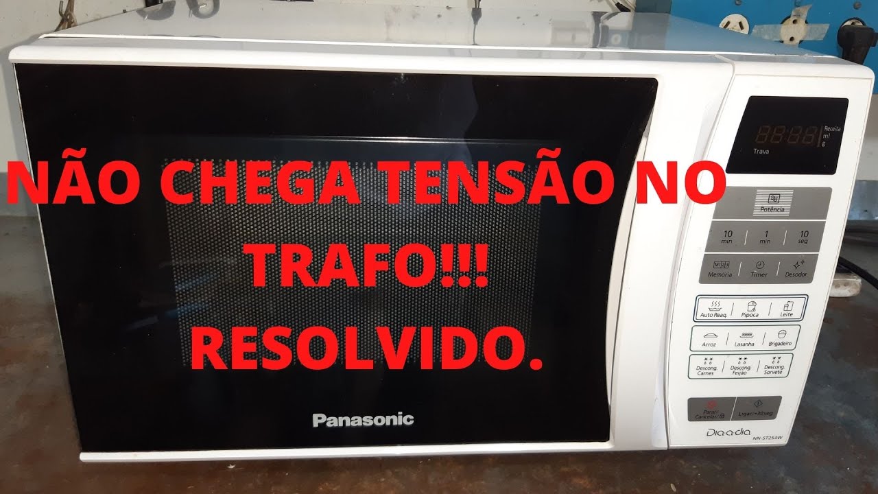 microondas panasonic conta o tempo, faz barulho, tensão não chega no trafo e não esquenta! Resolvido