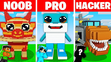 NOOB vs HACKER: I Cheated In a STEAL A BRAINROT Build Challenge!
