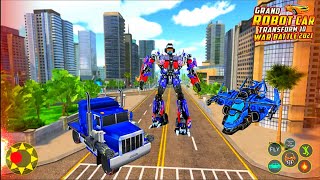 Helicopter Robot Car transform City Battle War: Robot Transform Game - Android Gameplay screenshot 2