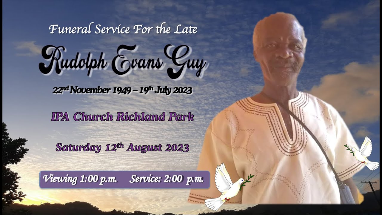Rudolph Evans Guy - funeral service - YouTube